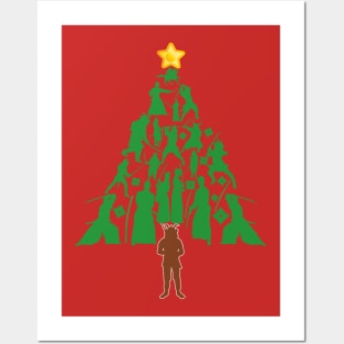 Samurai Warrior Christmas tree Posters and Art